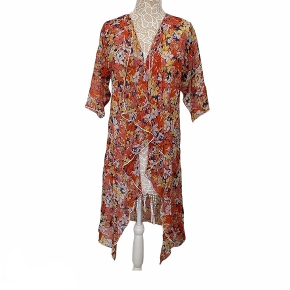 NWT Lularoe sheer open front flora cardigan kimono - Picture 12 of 12